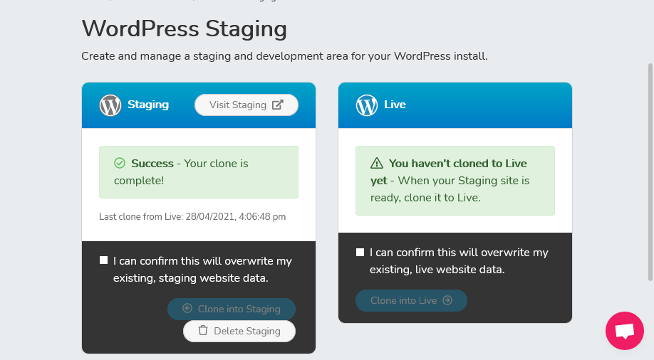 wp staging